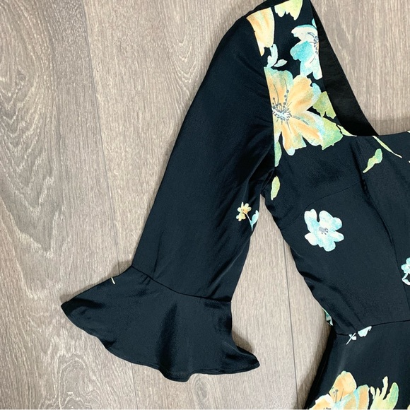 Christy Dawn The Emily Floral Mini Dress Black Size Small - Picture 7 of 11